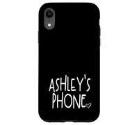 Ashley's Phone Ashley Nome Personalizzato Bianco Nero Custodia per iPhone XR