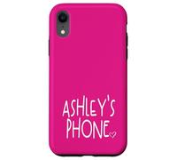 Ashley's Phone Ashley Nome Personalizzato Bianco Rosa Custodia per iPhone XR