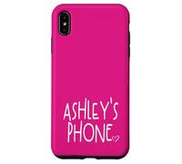 Ashley's Phone Ashley Nome Personalizzato Bianco Rosa Custodia per iPhone XS Max