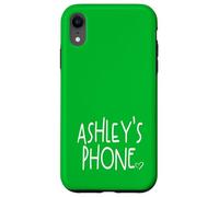Ashley's Phone Ashley Nome Personalizzato Bianco Verde Custodia per iPhone XR