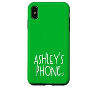 Ashley's Phone Ashley Nome Personalizzato Bianco Verde Custodia per iPhone XS Max