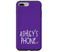 Ashley's Phone Ashley Nome Personalizzato Bianco Viola Custodia per iPhone 7 Plus/8 Plus