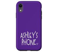 Ashley's Phone Ashley Nome Personalizzato Bianco Viola Custodia per iPhone XR