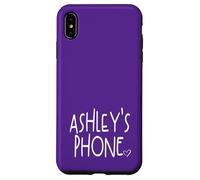 Ashley's Phone Ashley Nome Personalizzato Bianco Viola Custodia per iPhone XS Max