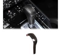 ASHOIH Copri Pomello Cambio Auto In Fibra Carbonio per Porsche Cayenne 2011-2017 Pomello Cambio Testa Patch Copri Testata Maniglia Cambio Testa Leva Cambio Guscio Protettivo Pomello(Size:A,Color:NERO)