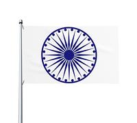 Ashoka Chakra 3x5ft Patio Garden Flag Decorazione per interni Bandiera stampata su un lato