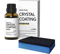 Ashopfun Plastic Parts Crystal Coating 30ML, Crystal Coating for Car, Plastic Parts Refurbish Agent with Sponge, Great Gloss Protection (1pc)
