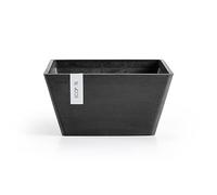 Ashortwalk ECOPOTS Berlin - Vaso quadrato basso in plastica riciclata (lunghezza 31 cm x larghezza 31 cm x altezza 15,5 cm)