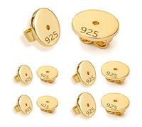 ASH'S CHOICE Ferma Orecchini a Bottone, Ferma Orecchini 18K Oro Placcata Ferma Orecchini 925 Argento Sterlina, per Orecchini per Orecchie Cadenti Orecchino Pesante Orecchini Gancio Gioielli