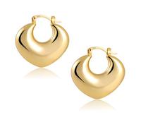 Ash's Choice Orecchini a Cerchio Donna in Argento 925, Oro 14K - Grandi