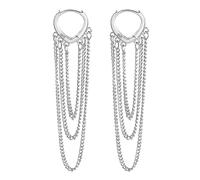 Ash's Choice Orecchini Con Nappe Orecchini Da Donna Bicolore In Argento S925 / Oro 14K Con Tende Pendenti, Scintillanti e Di Fascia Alta