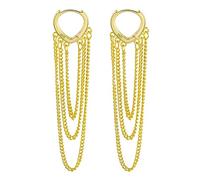 Ash's Choice Orecchini Con Nappe Orecchini Da Donna Bicolore In Argento S925 / Oro 14K Con Tende Pendenti, Scintillanti e Di Fascia Alta