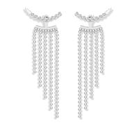 Ash's Choice Orecchini Con Nappe Orecchini Da Donna Bicolore In Argento S925 / Oro 14K Con Tende Pendenti, Scintillanti e Di Fascia Alta