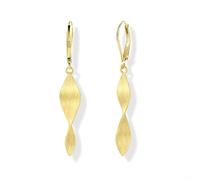 ASH'S CHOICE Orecchini Donna Pendenti Oro 14K Goccia Sablata Leverback