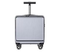 ASHSDI Valigia I Valigia Bagaglio 16 In Valigie Viaggi D'affari Imbarco Bagaglio A Mano Valigie Rigide Resistenti Ai Graffi Trolley Bagaglio (Color : Sliver, Size : 16in)