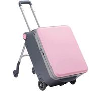 ASHSDI Valigia I Valigia Bagaglio Il Bagaglio A Mano Può Sedersi E Guidare Imbarco Sui Bagagli Da Viaggio, Resistenza All'usura E Assorbimento Degli Urti Trolley Bagaglio (Color : Rosa, Size : 20in)