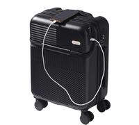 ASHSDI Valigia I Valigia Bagaglio Valigie Con Porta Di Ricarica USB Valigie Per Bagagli Con Ruota Universale Con Lucchetto A Combinazione TSA Trolley Bagaglio (Color : Sliver, Size : 26in)
