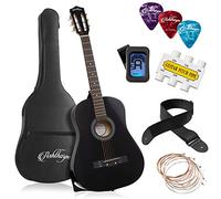 Ashthorpe - Kit base per chitarra acustica per principianti, 96,5 cm, colore: nero