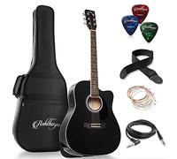 Ashthorpe Set chitarra acustica e elettrica Dreadnought Cutaway ? Premium Tonewoods