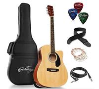 Ashthorpe - Set chitarra acustica e elettrica Dreadnought Cutaway - Premium Tonewoods Naturale