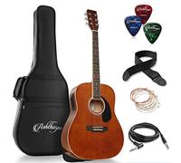 Ashthorpe - Set chitarra acustica e elettrica Dreadnought di alta qualità Earthen