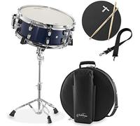 Ashthorpe Set rullante con testa Remo (blu) - Kit per studenti principianti con supporto, borsa imbottita, cuscinetto per allenamento, tracolla e bacchette