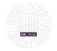 Ashton and Wright - 1-200 adesivi numerati - Etichette facili da staccare - 13 x 8 mm - Bianco (confezione doppia da 1600)
