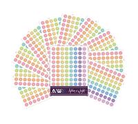 Ashton and Wright - 8 mm assortiti Dot Stickers - 880 etichette facili da staccare - Pastello