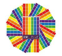 Ashton and Wright - Adesivi oblunghi assortiti - 540 etichette facili da staccare - 18 x 12 mm - Luminoso