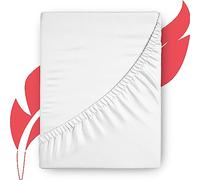 Ashton Sheets Lussuoso lenzuolo con angoli per letto matrimoniale in cotone egiziano, 1000 fili, tasca profonda 40,6 cm, morbido, rinfrescante, tessuto in rasatello, punti extra lunghi, bianco