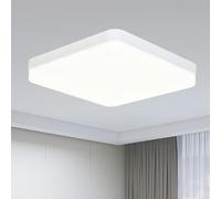 ASHUAQI Plafoniera LED Soffitto 36W Lampada da Soffitto LED 4000K Bianco Naturale Ø23CM Quadrata Moderno 4500LM Plafoniera per Camera da Letto, Cucina, Balcone, Corridoio, Ufficio, Garage, Cantina