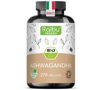 Ashwagandha Bio 2400 mg Dose Giornaliera 270 Capsule Alto dosaggio Radice di