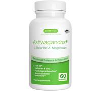 Ashwagandha Complex KSM-66 600Mg Ad Alto Dosaggio, L-Teanina, Magnesio, Zinco E