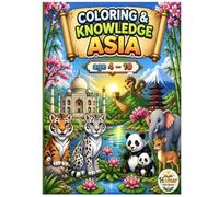 Asia Coloring Book for Kids: Animals, Maps, Fun Facts & Easy Coloring: A Fun and Educational Coloring Adventure for Boys and Girls - Learn African Animals, Landmarks & Culture