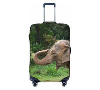 Asia Elephant Travel Luggage Covers - Copertura elastica per valigie, protezione per bagagli 45-81 cm, Nero , M