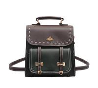 ASIAD 3, Zaino da Donna Vintage Little Bee Fashion PU Leather Zaini da Donna Borse in Stile Semplice Borsa da Scuola da Escursionismo antifurto Impermeabile