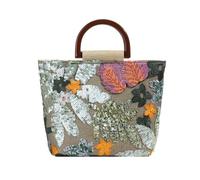 ASIAD Borsa con ricamo, borsa a tracolla elegante da donna borsa a tracolla piccola borsa in tela ricamata tote bag shopper borse a tracolla borse da donna borse da viaggio,Verde