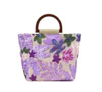 ASIAD Borsa con ricamo, borsa a tracolla elegante da donna borsa a tracolla piccola borsa in tela ricamata tote bag shopper borse a tracolla borse da donna borse da viaggio,Viola