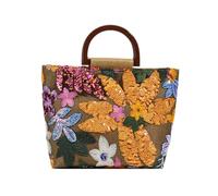 ASIAD Borsa con ricamo, borsa a tracolla elegante da donna borsa a tracolla piccola borsa in tela ricamata tote bag shopper borse a tracolla borse da donna borse da viaggio,Giallo