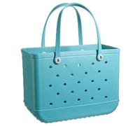 ASIAD Borsa per la Spesa in Gomma, Borsa da Spiaggia, Impermeabile, Carta vetrata, Borse da Viaggio all'aperto, Borsetta in Silicone per la Spiaggia, Mercato, 38 * 13 * 32 cm,11