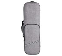 ASIAD Custodia per violino, rettangolare, rigida, super portatile, con cinghie di trasporto,Grigio