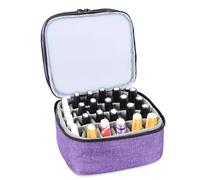 ASIAD Stoccaggio Smalto Organizzatore Borsa, Portatile Smalto Per Unghie Borsa Trasporto, Smalto Organizzatore Con Scomparti Per 30 Bottiglie E Lampada Per Unghie,Viola