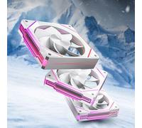 AsiaHorse ARGB 120MM - Ventilatore per alloggiamento PC Reverse [Set di 3] [Infinity Mirror] [HDB] Ventilatore RGB 1800RPM 5V 3PIN ARGB e ventola PWM 4PIN durata di vita di 50000H, colore: Bianco