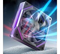 AsiaHorse ARGB PC Fan 120mm Case Fan,1800RPM PWM Ventola con Infinity Mirror,5V3PIN ARGB e 12V4PIN PWM Ventola,50.000 ore di durata/24 luci LED,AMICI-Pro, Nero, 1 Pezzi