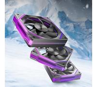 AsiaHorse ARGB PC Fan 120mm Case Fan,1800RPM PWM Ventola con Infinity Mirror,5V3PIN ARGB e 12V4PIN PWM Ventola,50.000 ore di durata/24 luci LED,AMICI-Pro, Nero, 3 Pezzi