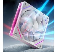 AsiaHorse ARGB - Ventola per PC da 120 mm, con specchio infinito, 1800 giri/min, RGB 5V3PIN ARGB e 12V4PIN PWM, 50.000 ore, colore: Bianco
