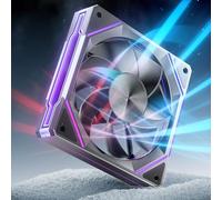 AsiaHorse ARGB - Ventola per PC Reverse Blade, 120 mm, con specchio infinito, silenziosa, 1800 giri/min, RGB 5V3PIN ARGB e 12V4PIN PWM, durata 50.000 ore, AMICIPro, colore: Nero