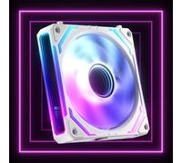 AsiaHorse COSMIQ RGB, ventola per PC da 120 mm, ventola ARGB Daisy Chain PC [Infinity Mirror] [FDB] 2000 RPM/68,5 CFM/24 LEDS 4 pin PWN & 5V 3Pin ARGB con controller. Bianco