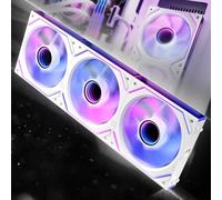 AsiaHorse Dawn Pro RGB 3 ventole per pc, 120 mm, reverse, daisy chain, Infinity Mirror, HDB, 71 CFM, 1850 r/min, 2,6 mm H2O, cavo PWN 4 poli e cavo ARGB 5V 3 poli, per Asus Aura, ASRock