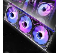 AsiaHorse Dawn Pro RGB 3 ventole per pc, 120 mm, reverse, daisy chain, Infinity Mirror, HDB, 71 CFM, 1850 r/min, 2,6 mm H2O, cavo PWN 4 poli e cavo ARGB 5V 3 poli, per Asus Aura, ASRock, Gigabyte